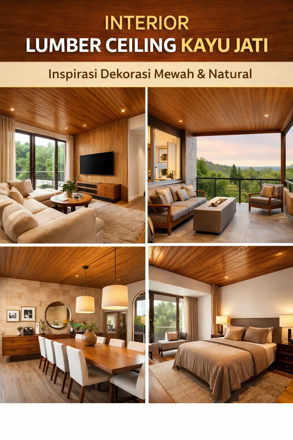 inspirasi dekorasi lumber ceiling