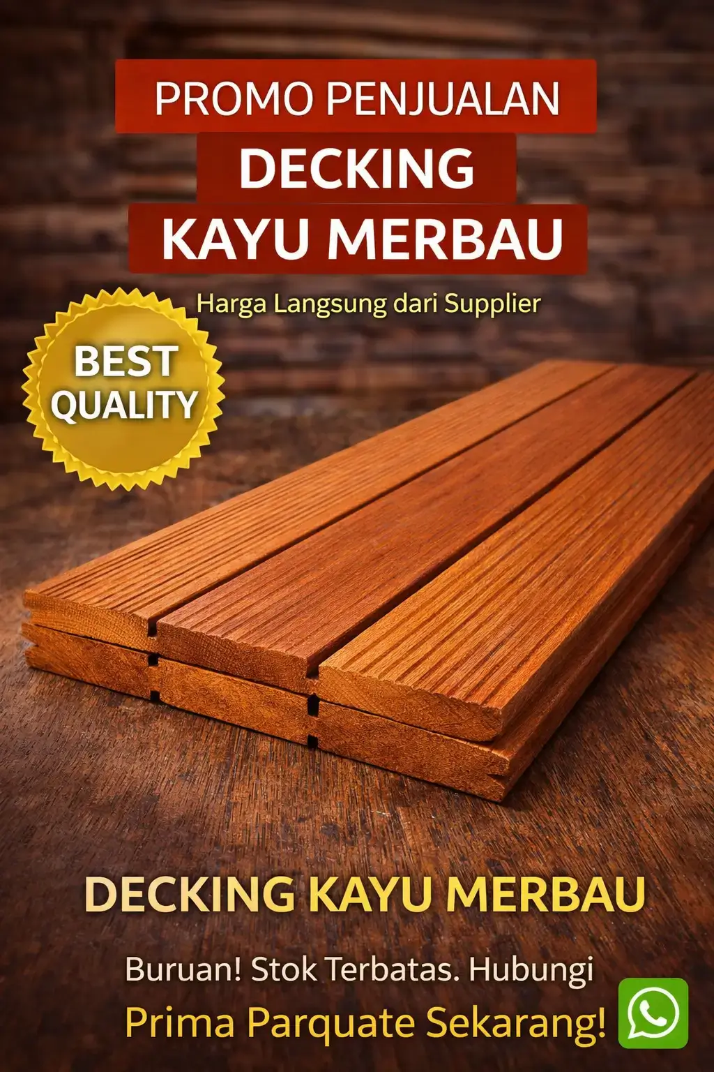 Decking Kayu Merbau