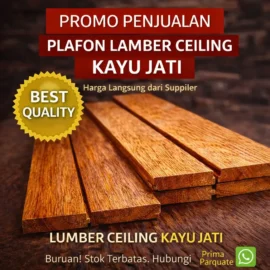 jual lumber ceiling kayu jati murah