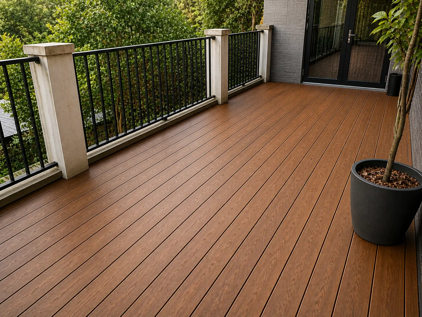 kondisi sebelum pemasangan decking kayu
